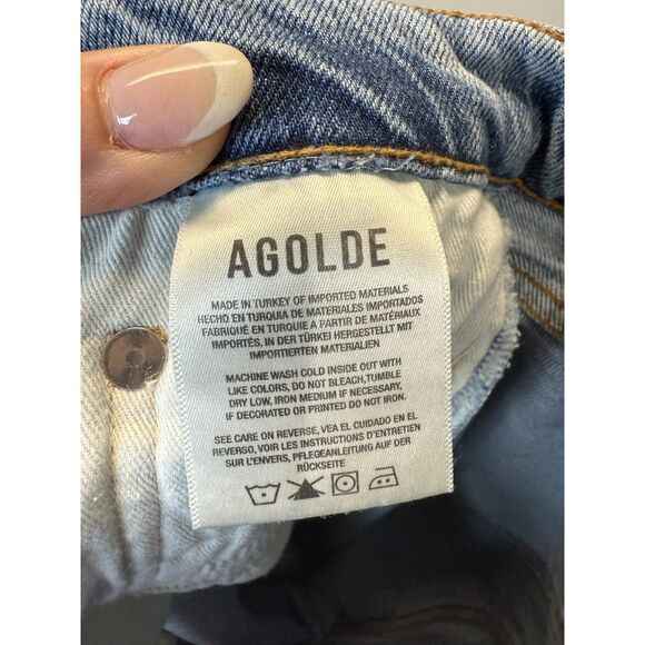 Agolde Women's A133-3002 Size 28 Blue Swerve Toni Mid Rise Skinny Jeans - Picture 5 of 6